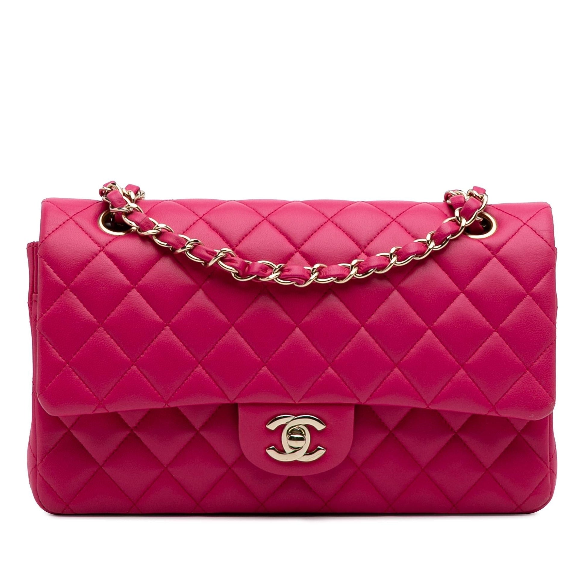 Chanel Classic Lambskin Double Flap Handbag Flap 14