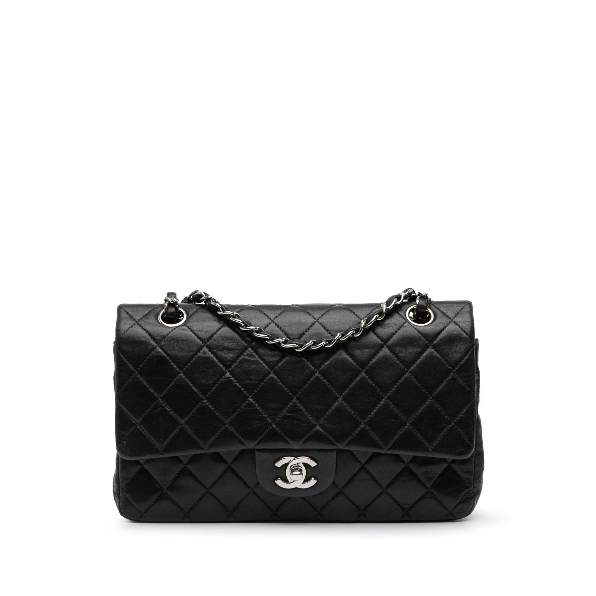 Chanel Classic Lambskin Double Flap Handbag Flap 21