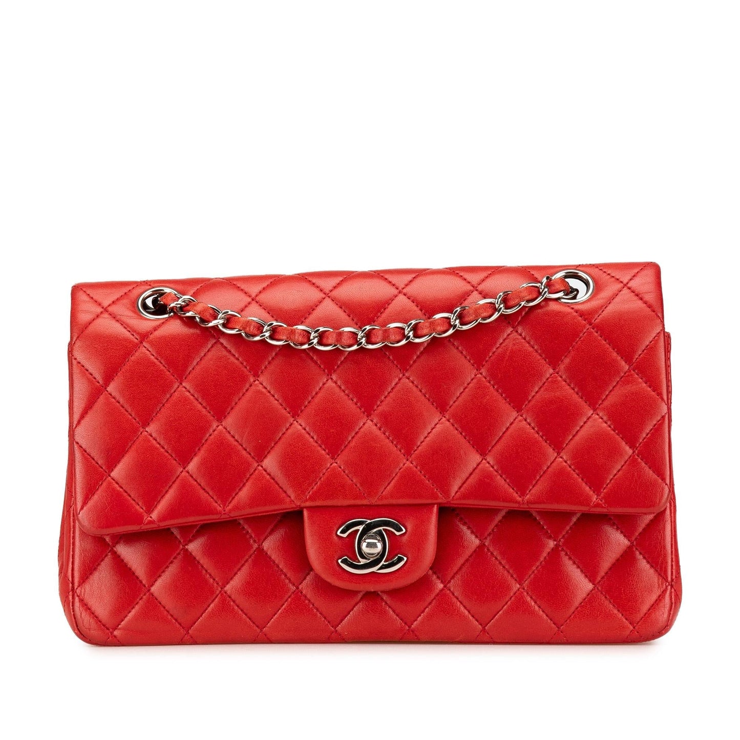 Chanel Classic Lambskin Double Flap Handbag Flap 26