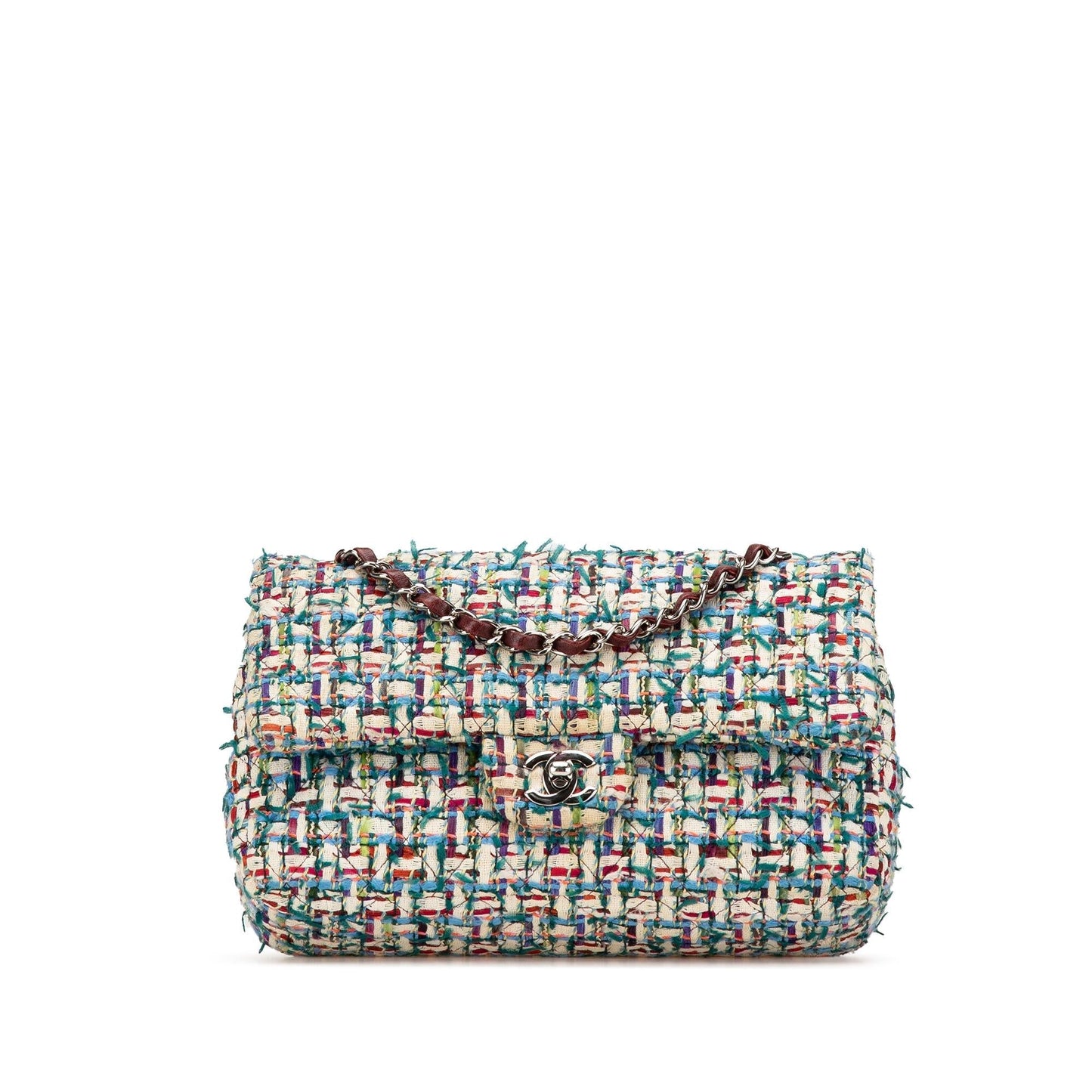 Chanel Classic Tweed Double Flap Multicolor Handbag