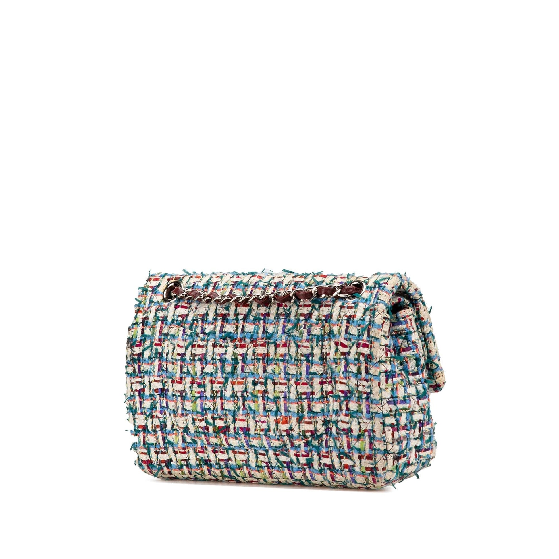 Chanel Classic Tweed Double Flap Multicolor Handbag