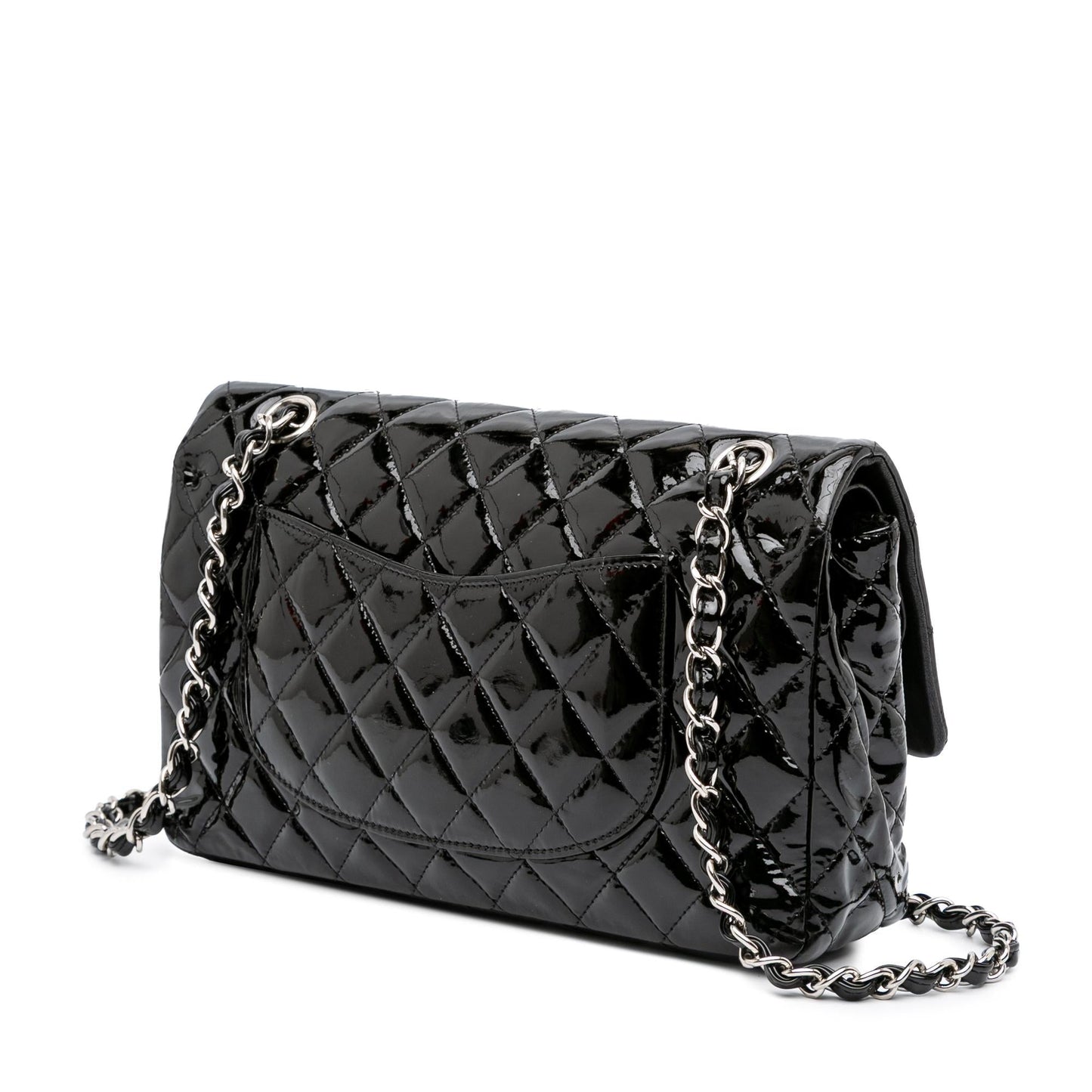 Chanel Classic Patent Double Flap Handbag Flap 7