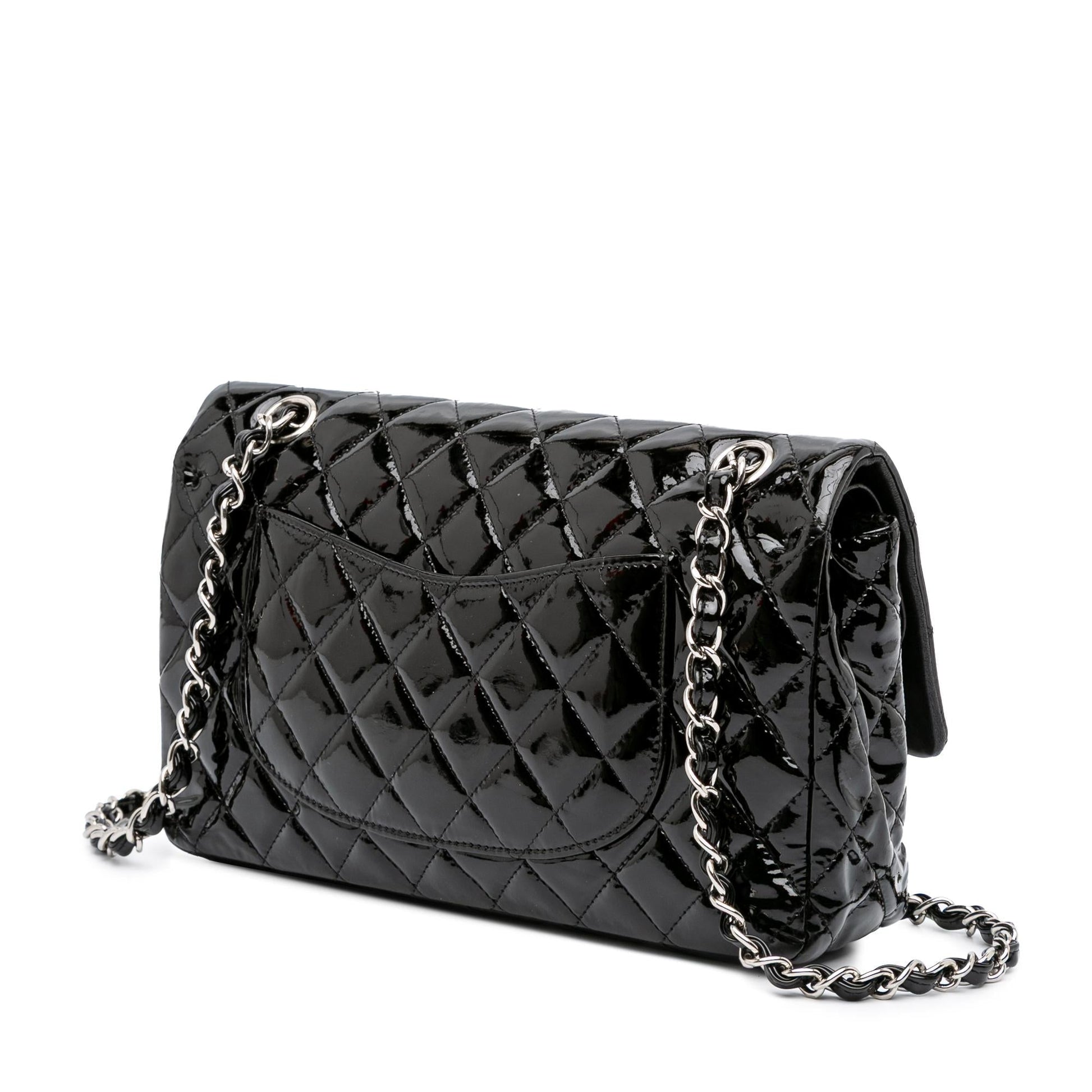 Chanel Classic Patent Double Flap Handbag Flap 7