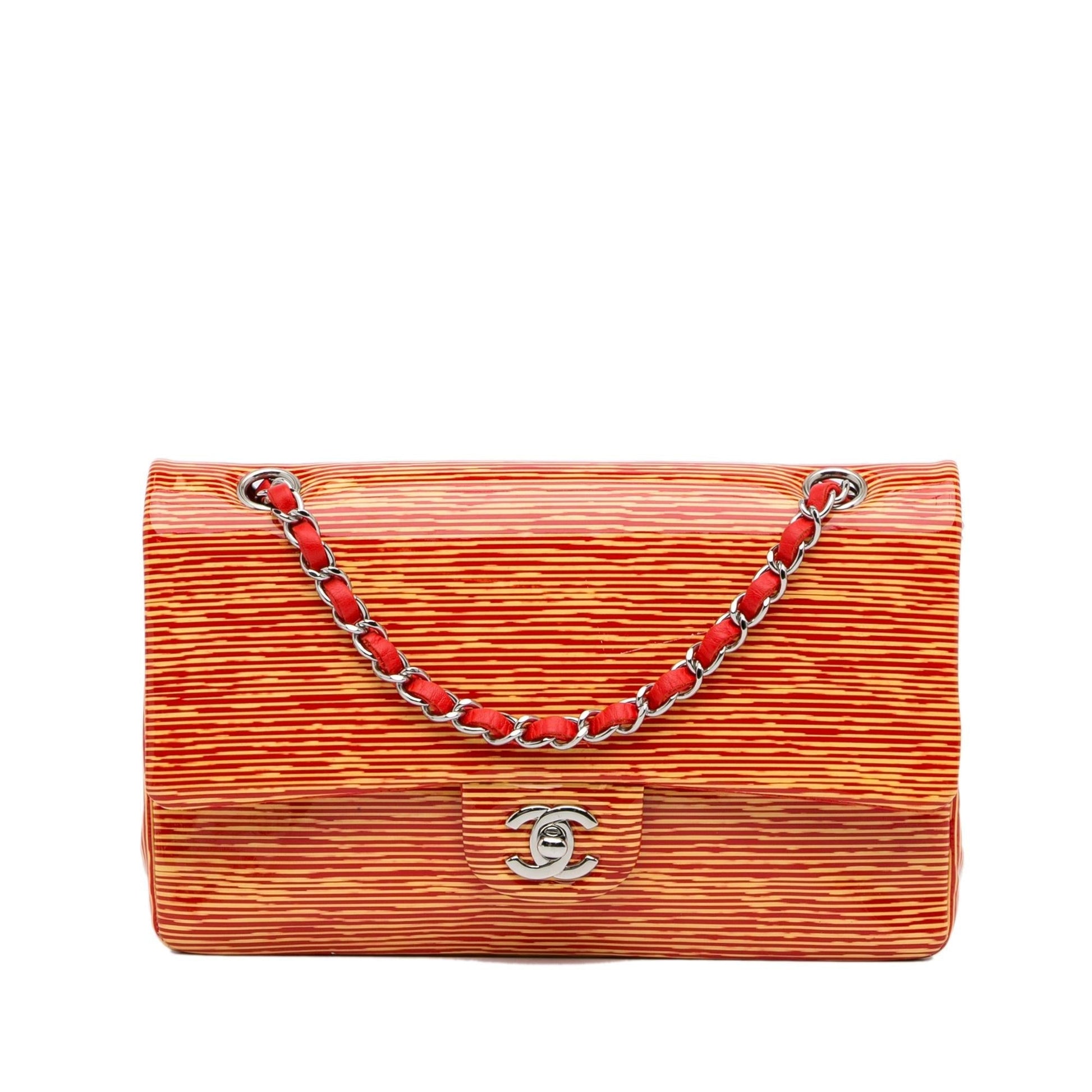 Chanel Classic Striped Patent Double Flap SHG-9oaXcP Handbag