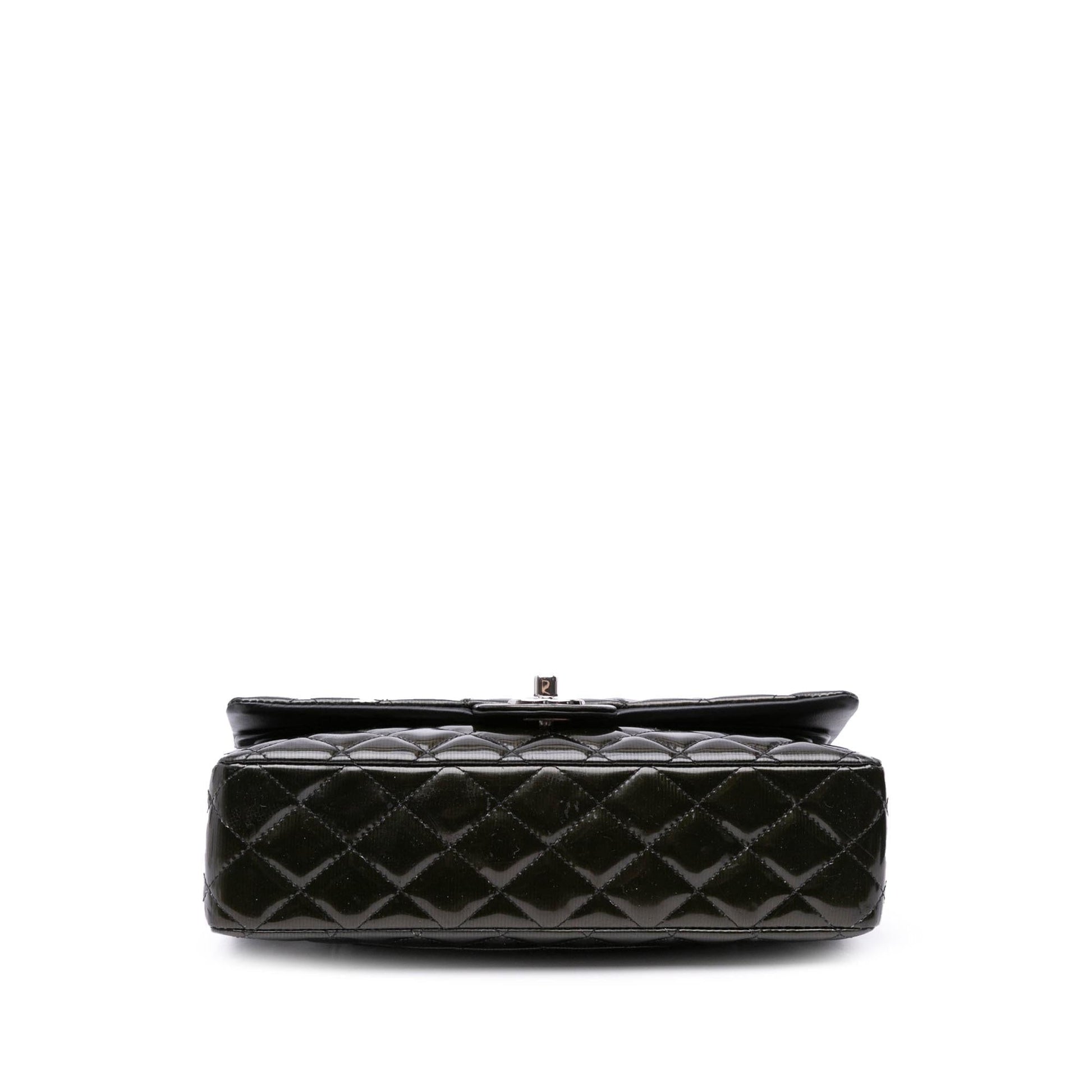 Chanel Classic Striped Patent Double Flap Handbag