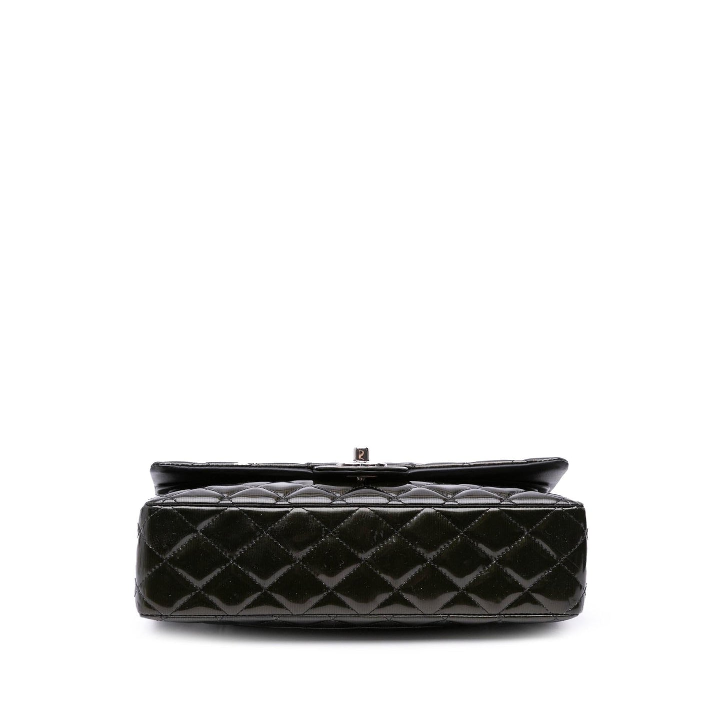 Chanel Classic Striped Patent Double Flap Handbag Flap 1