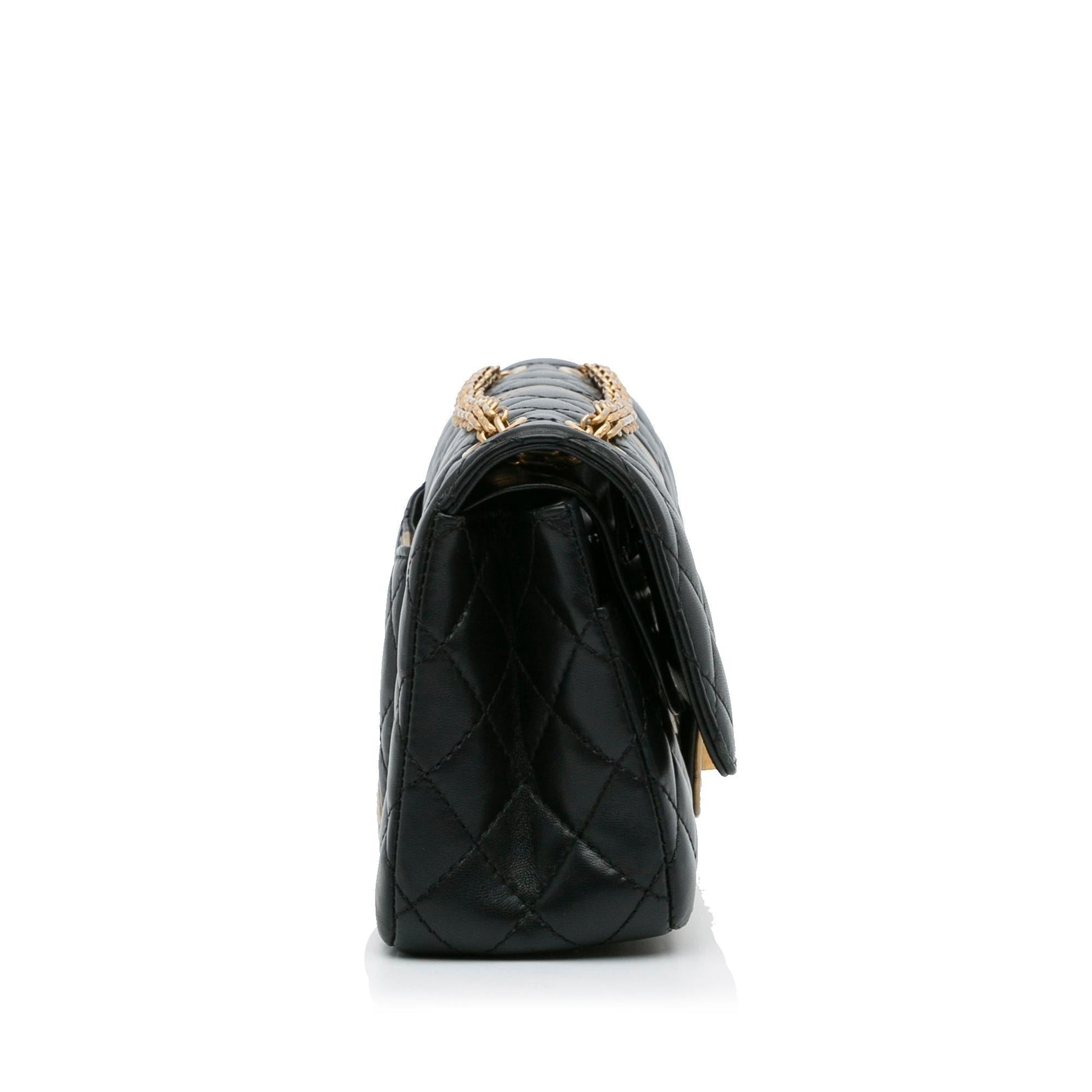 Chanel Croc Embossed Lambskin 2.55 Reissue Double Shoulder Bag