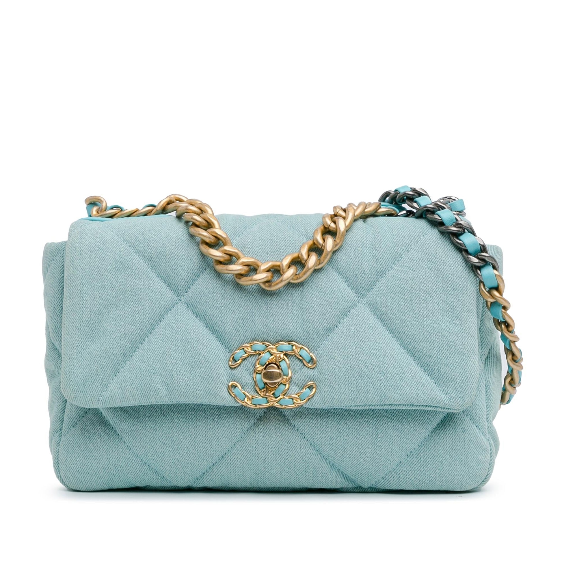 Chanel Denim 19 Flap Handbag