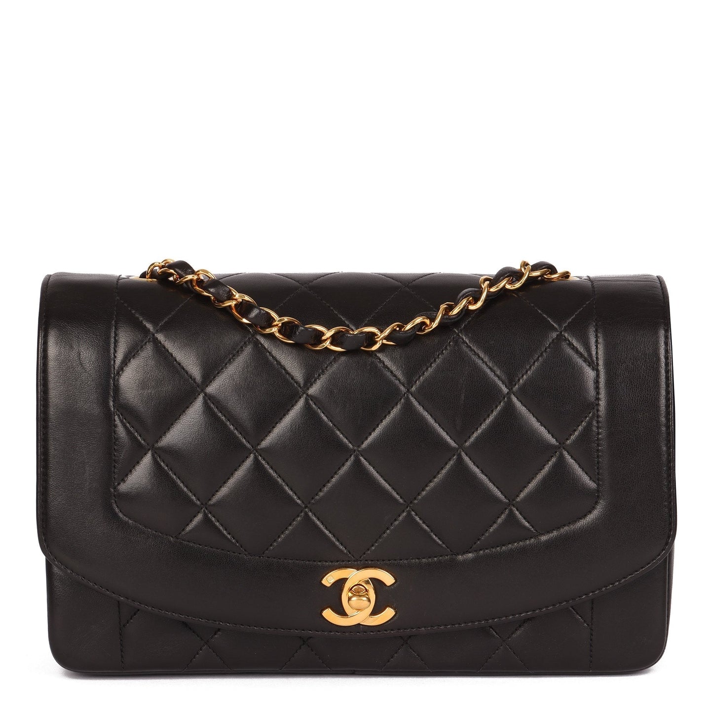 Chanel QUILTED DIANA CLASSIC SINGLE FLAP Shoulder Bag