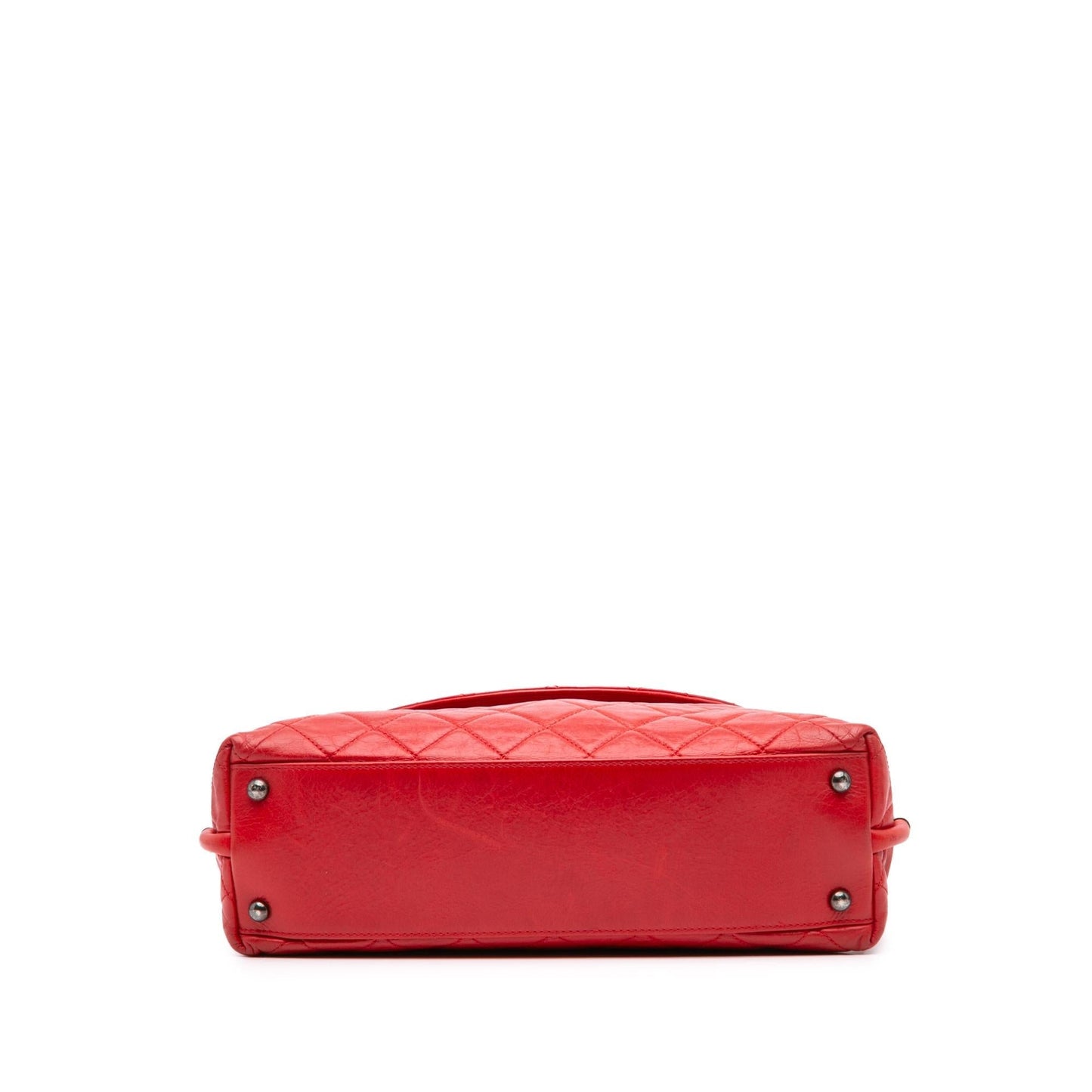 Chanel Glazed Calfskin Stitch It Fold Over Handbag Flap 1