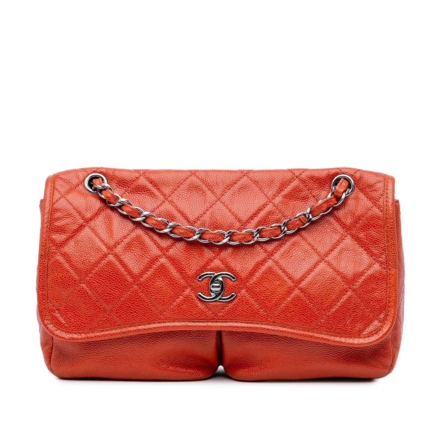 Chanel Grained Calfskin Natural Beauty Flap Handbag Flap 1