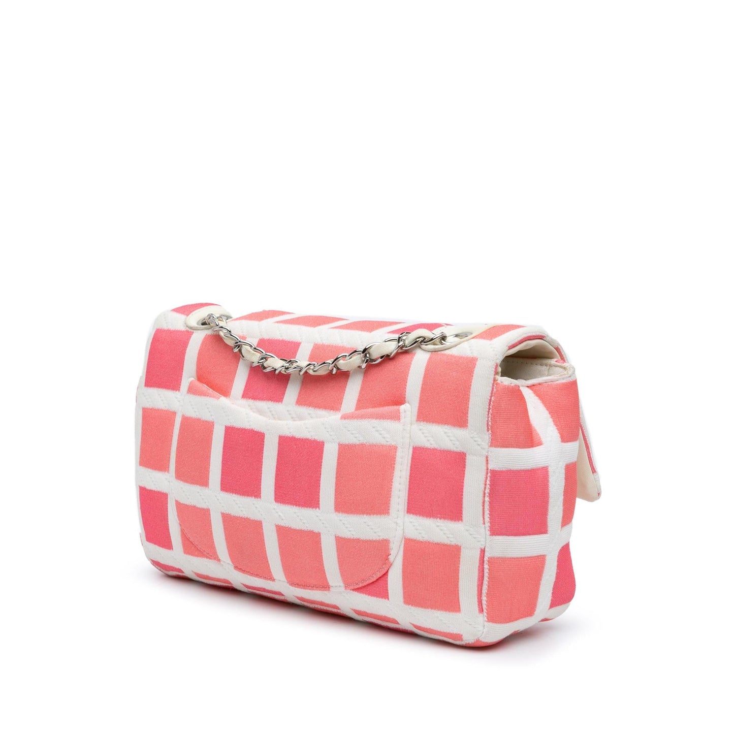 Chanel Jersey Grid Single Flap Handbag