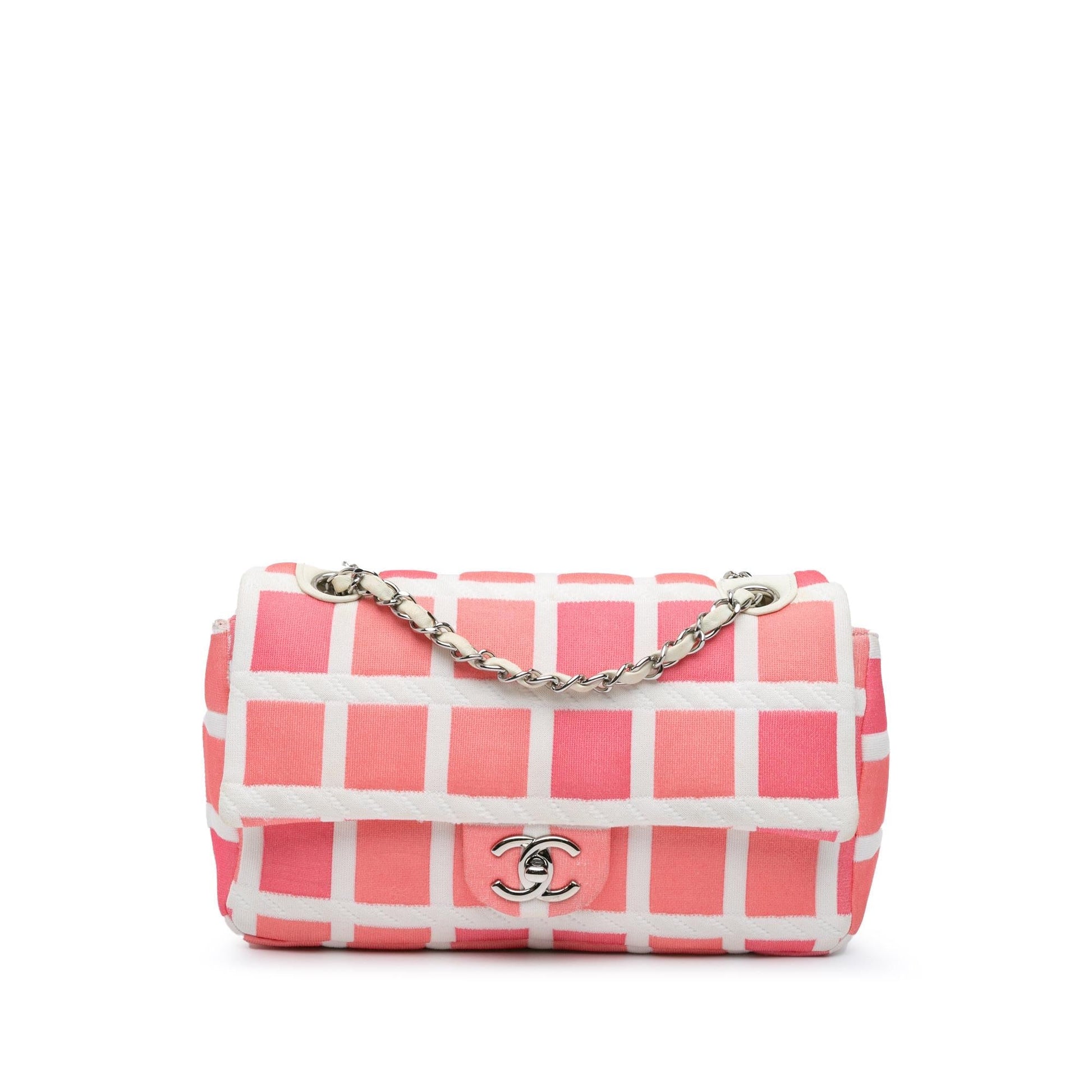 Chanel Jersey Grid Single Flap Handbag Single Flap