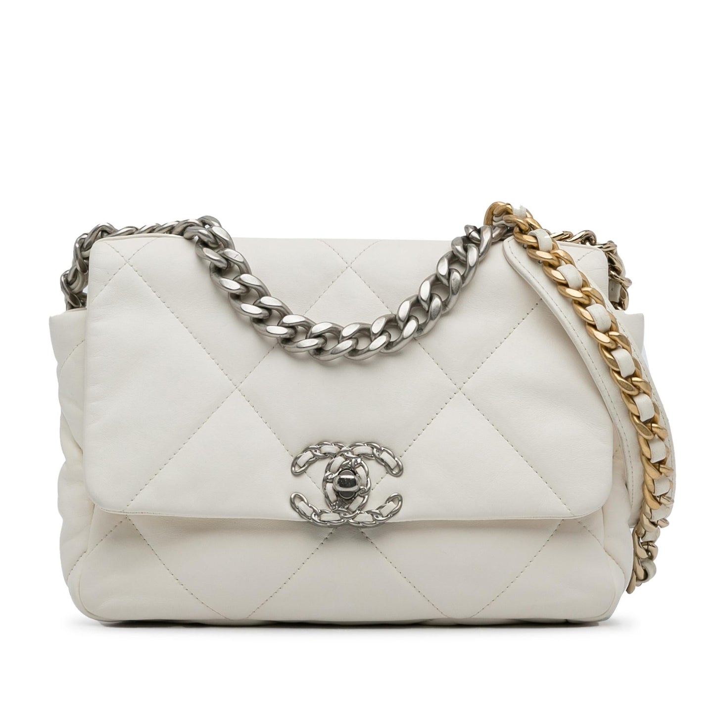 Chanel Lambskin 19 Flap Handbag Flap 2