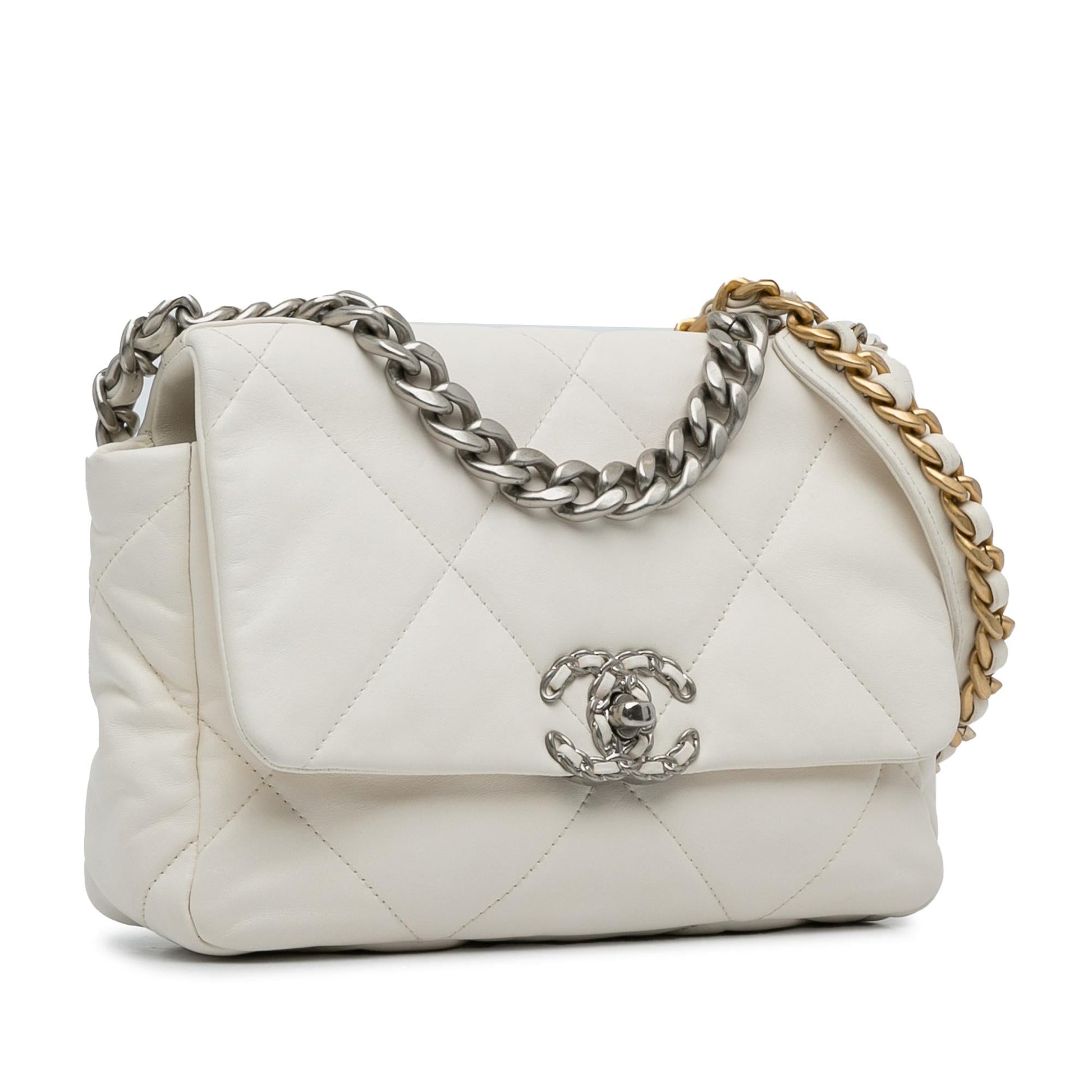 Chanel Lambskin 19 Flap Handbag Flap 2