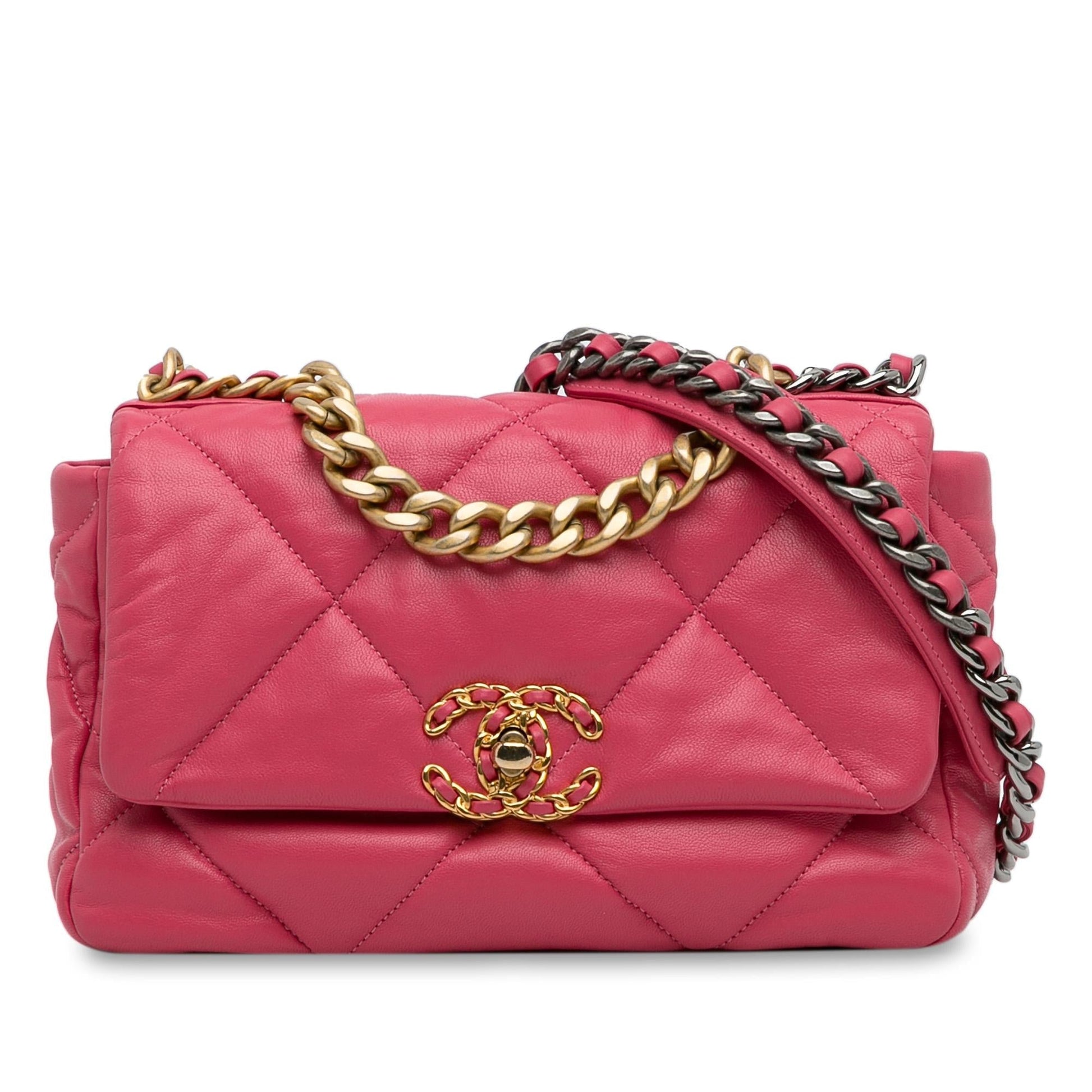 Chanel Lambskin 19 Flap Handbag Flap 3