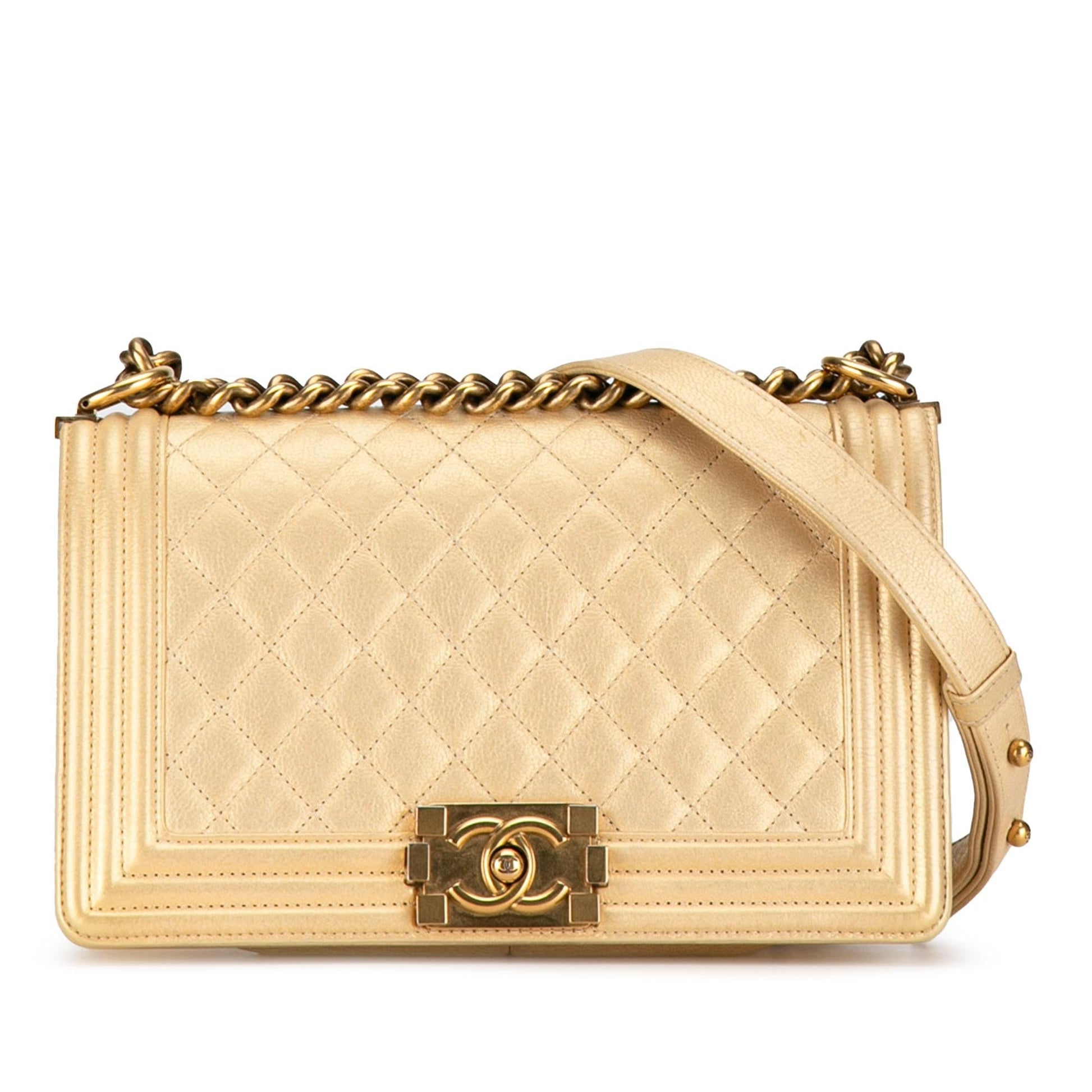 Chanel Lambskin Boy Flap SHG-DlBlUN Handbag