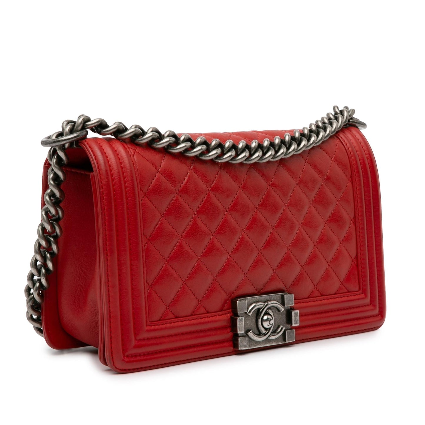 Chanel Lambskin Boy Flap SHG-INz5UJ Handbag