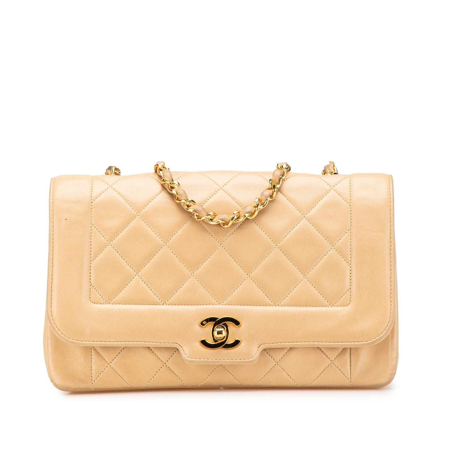 Chanel Lambskin Diana Full Flap Handbag