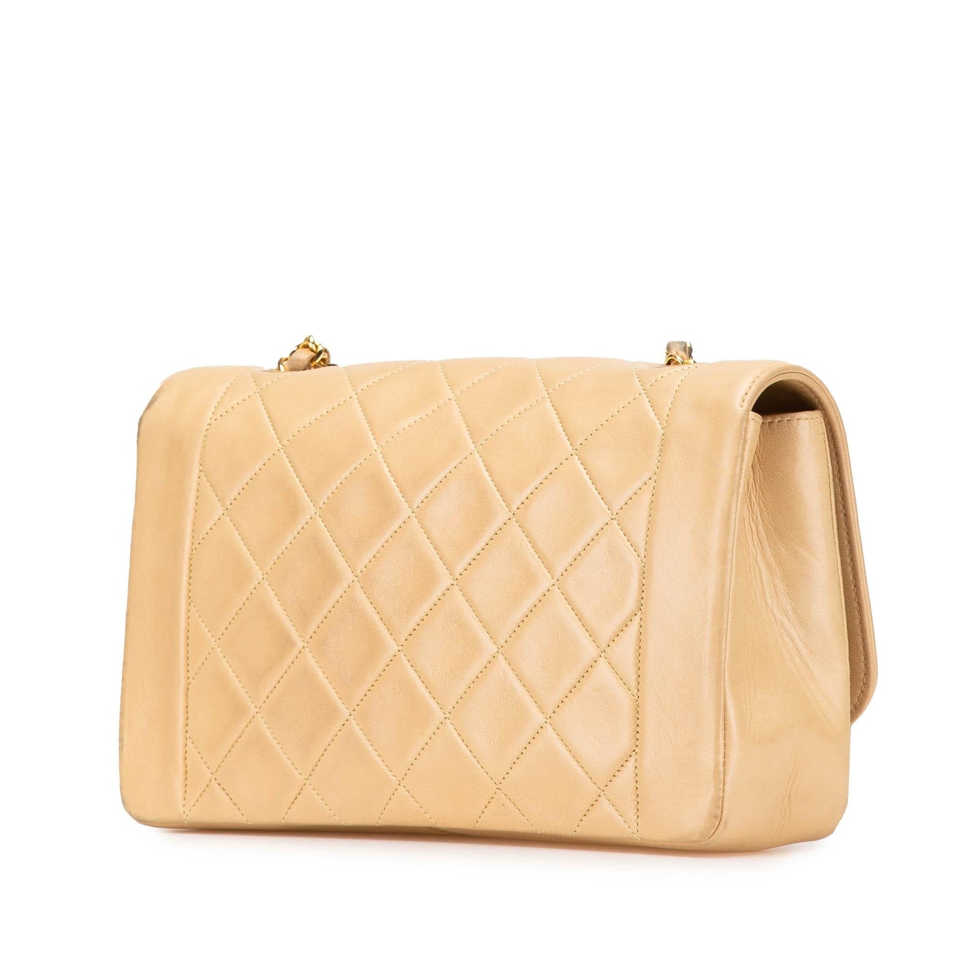 Chanel Lambskin Diana Full Flap Handbag
