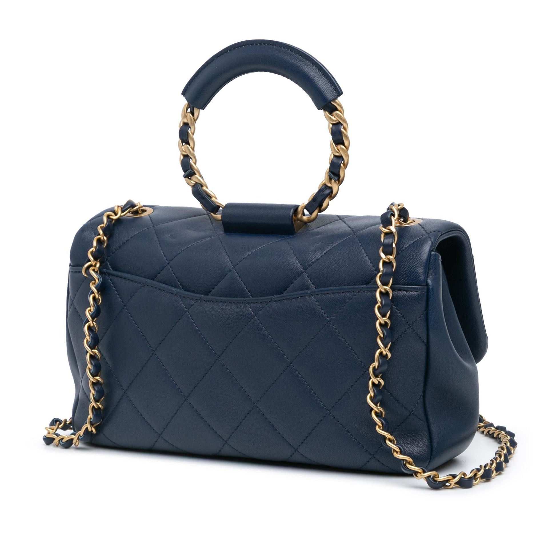 Chanel Lambskin Loop Flap Handbag