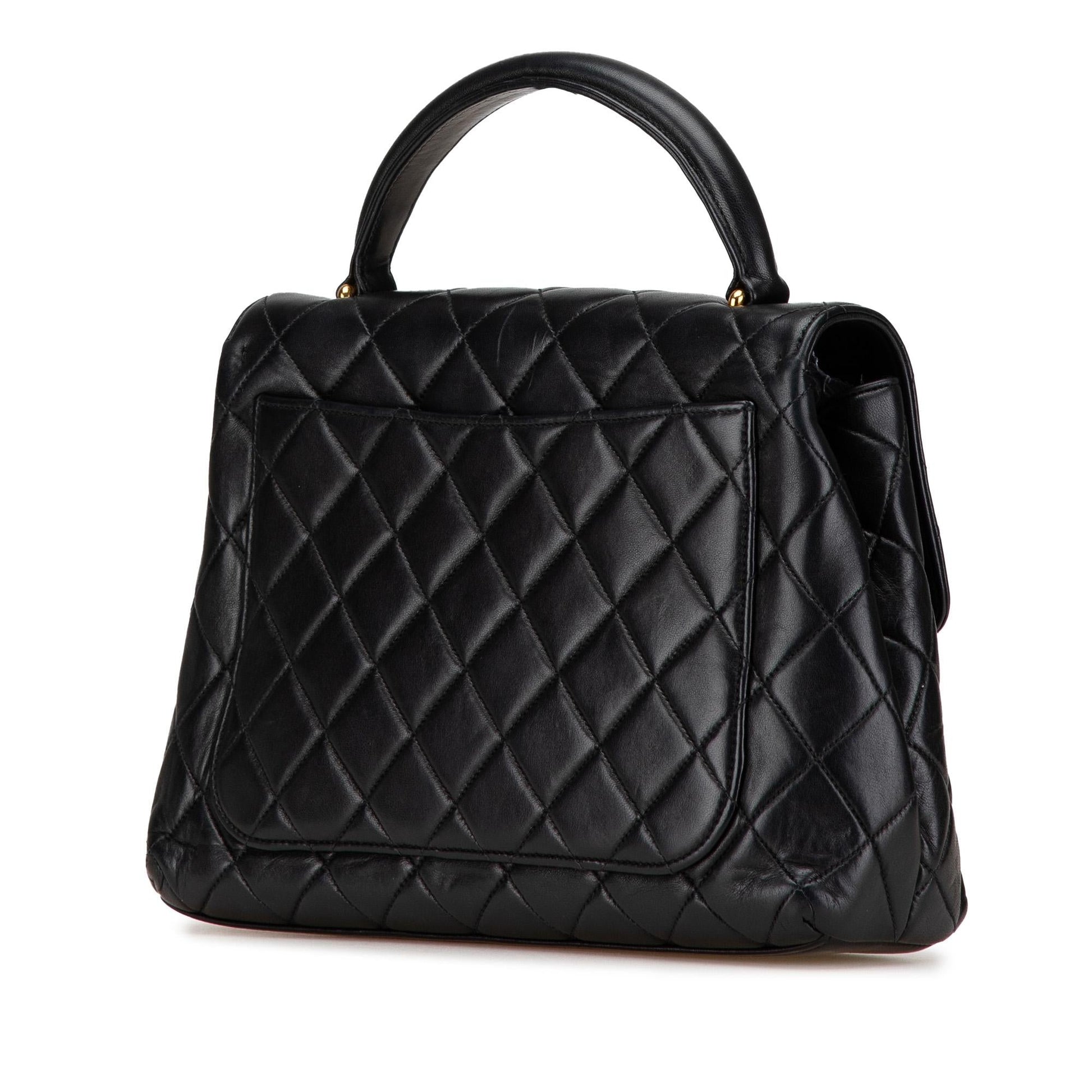 Chanel Lambskin Kelly Top Handle Handbag