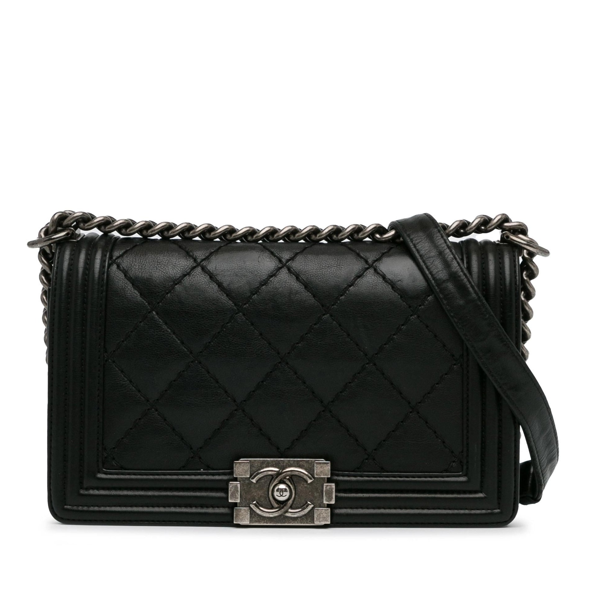 Chanel Lambskin Stitch It Boy Flap SHG-QrNhc7 Handbag