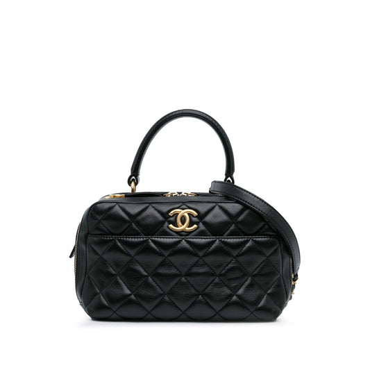 Chanel Lambskin Trendy CC Bowling Bag (SHG-JD ) Denim Mini Jewelry