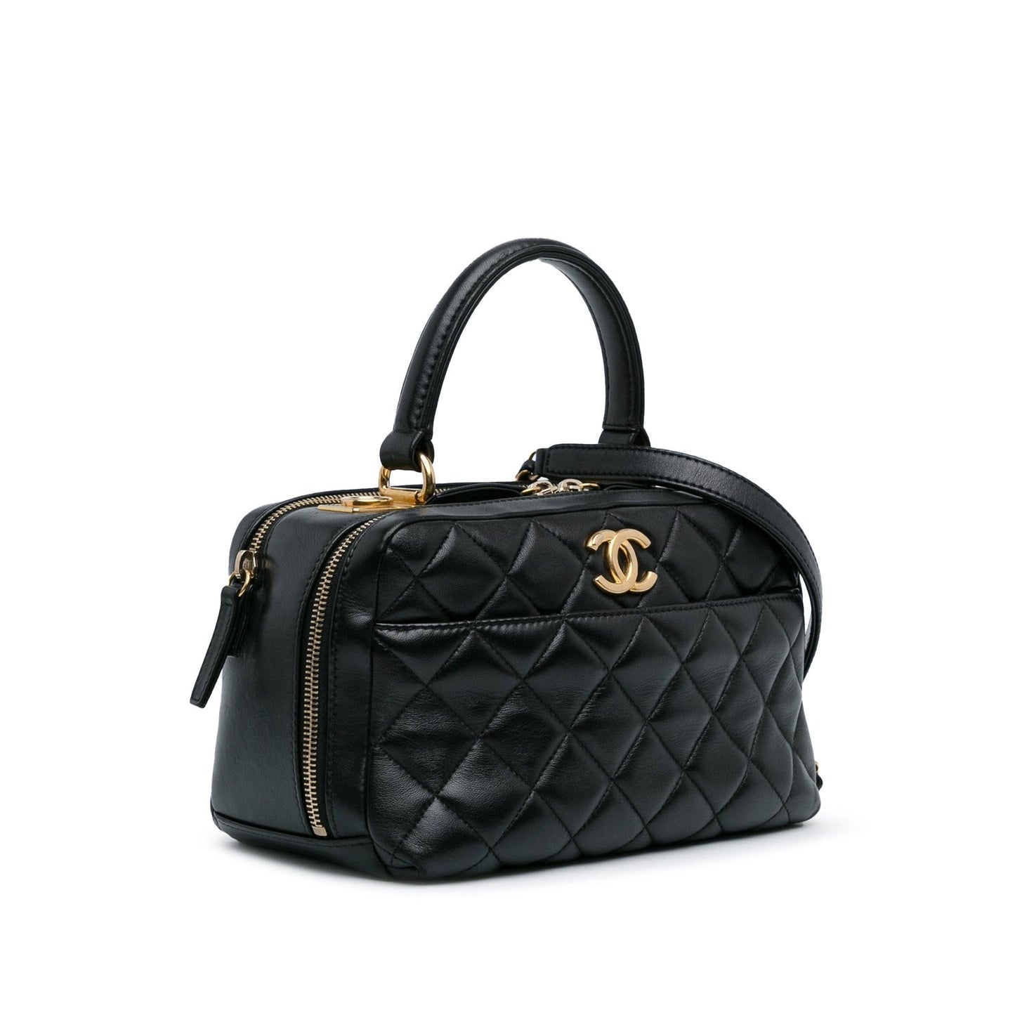 Chanel Lambskin Trendy CC Bowling Bag (SHG-JD ) Denim Mini Jewelry