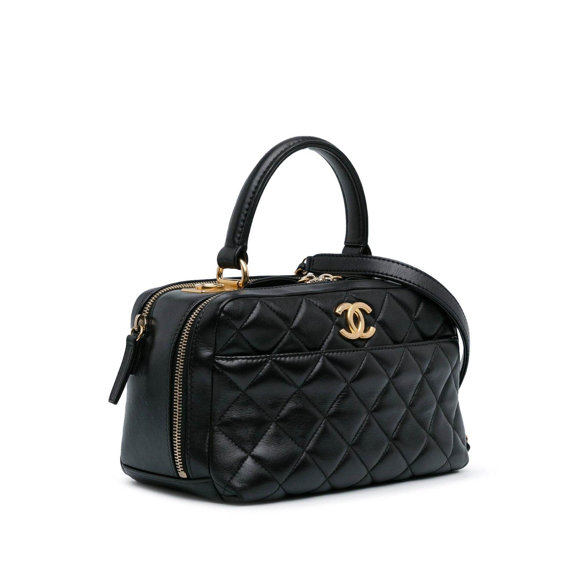 Chanel Lambskin Trendy CC Bowling Bag (SHG-JD ) Denim Mini Jewelry