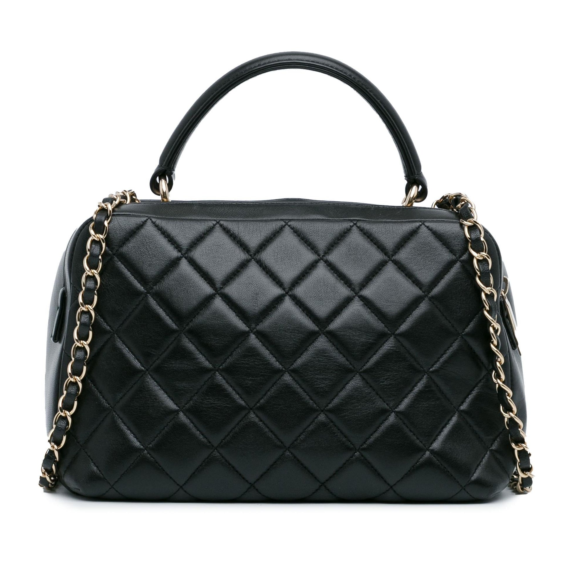 Chanel Lambskin Trendy CC Bowling SHG-6zNdDE Handbag