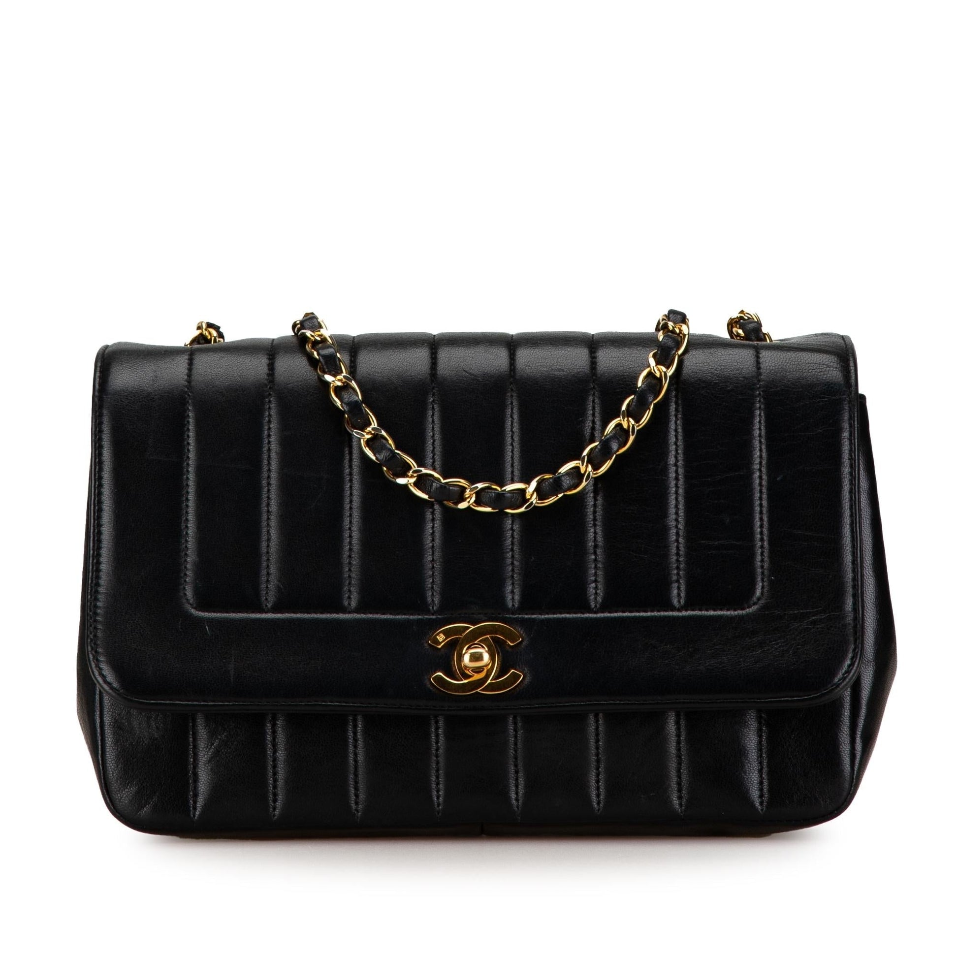 Chanel Lambskin Vertical Border Flap SHG-t5P50W Handbag