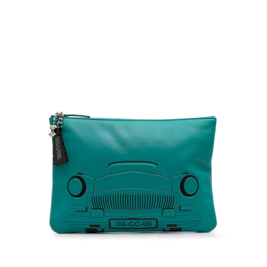 Chanel Printed Lambskin Cuba La Habana O Clutch Bag
