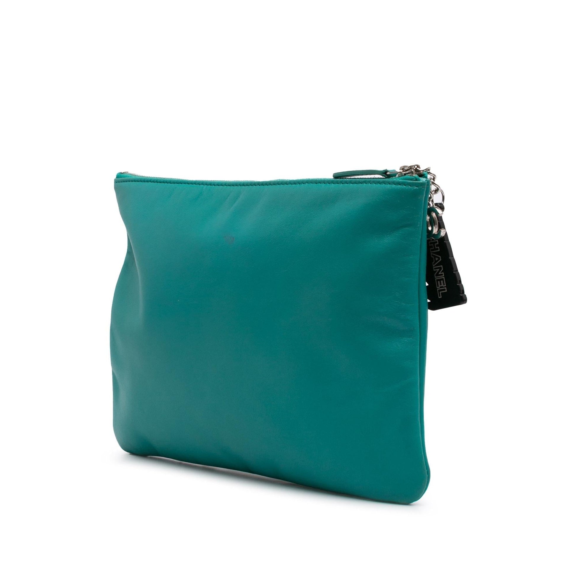 Chanel Printed Lambskin Cuba La Habana O Clutch Bag