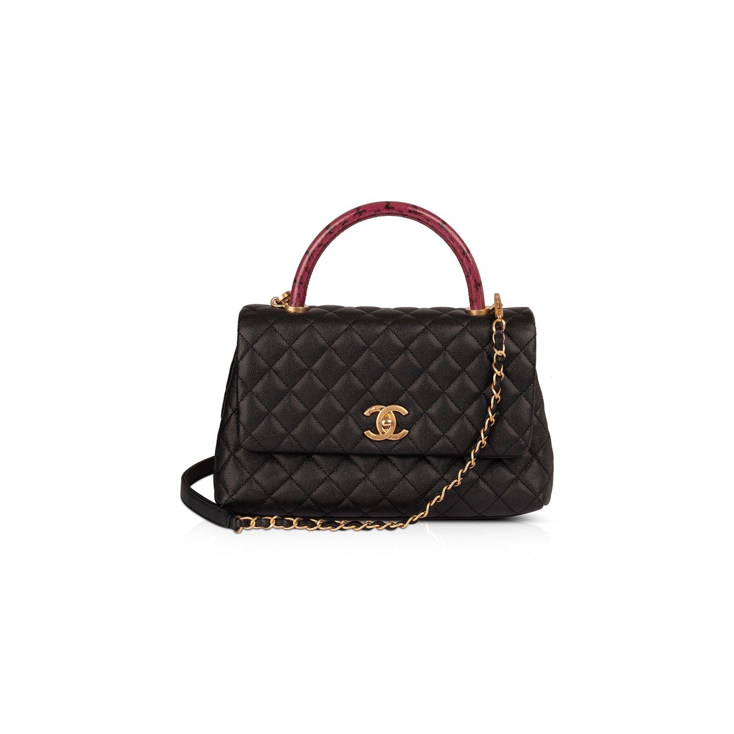 Chanel Python-Trimmed Coco Handle Travel Bag