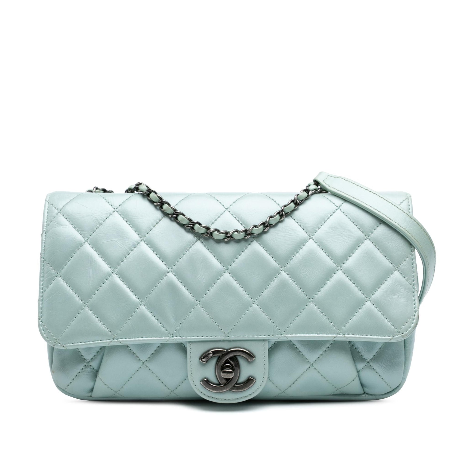 Chanel Quilted Calfskin Coco Pleats Flap Handbag 4
