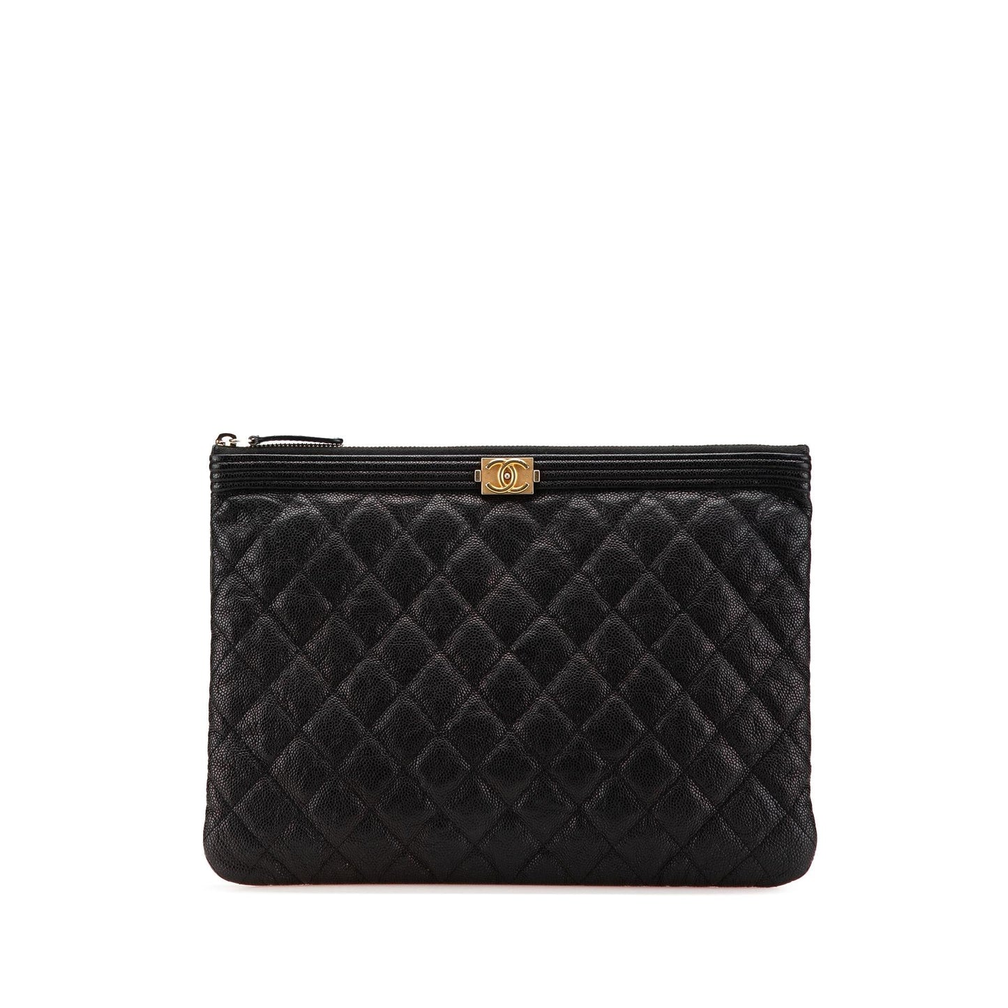 Chanel Quilted Caviar Boy O Clutch Bag Clutch 1