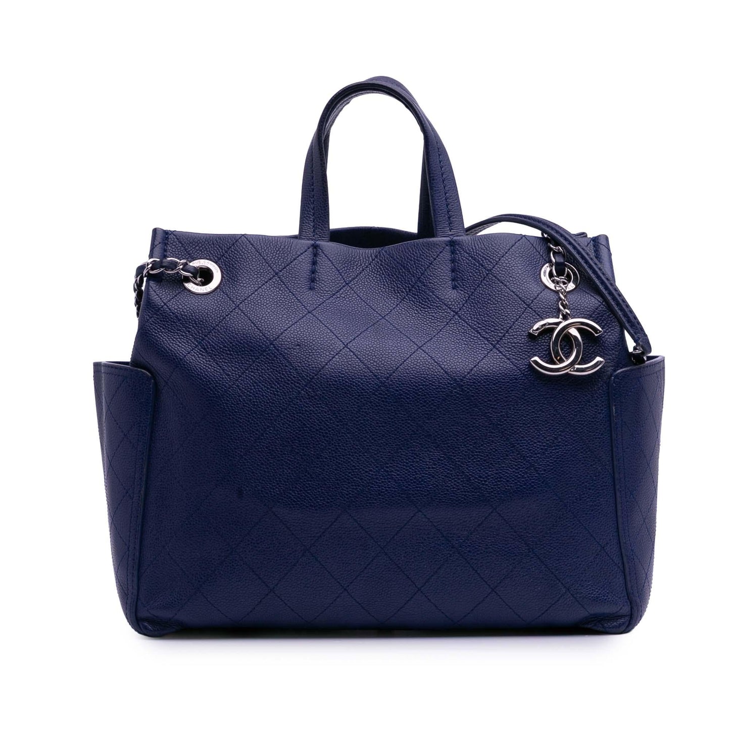 Chanel Quilted Caviar CC Pocket Tote Bag