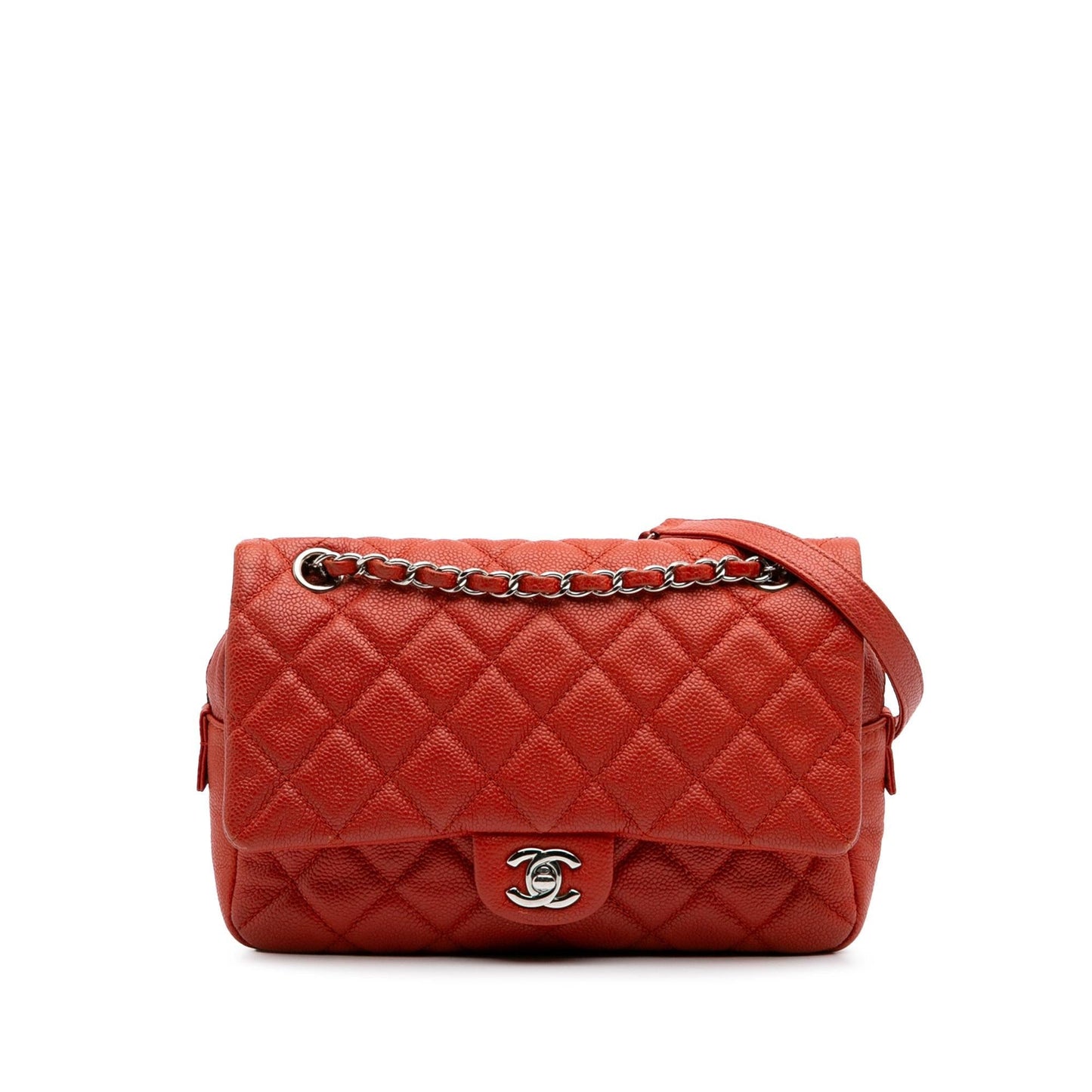 Chanel Quilted Caviar Easy Flap Handbag Flap 1