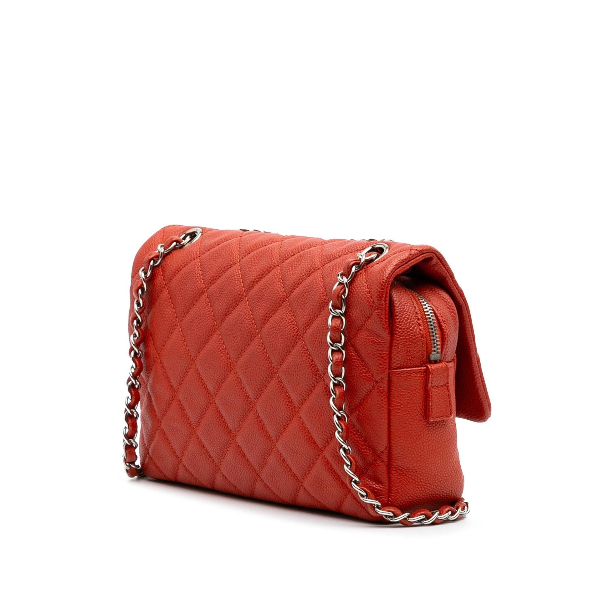 Chanel Quilted Caviar Easy Flap Handbag Flap 1