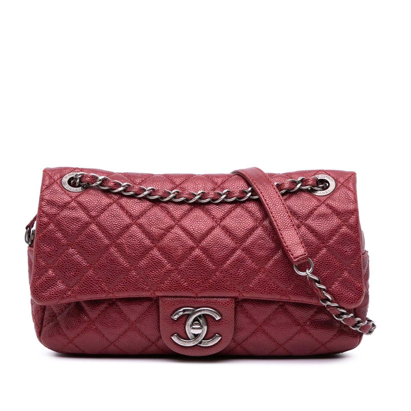 Chanel Quilted Caviar Easy Flap Handbag Flap 3