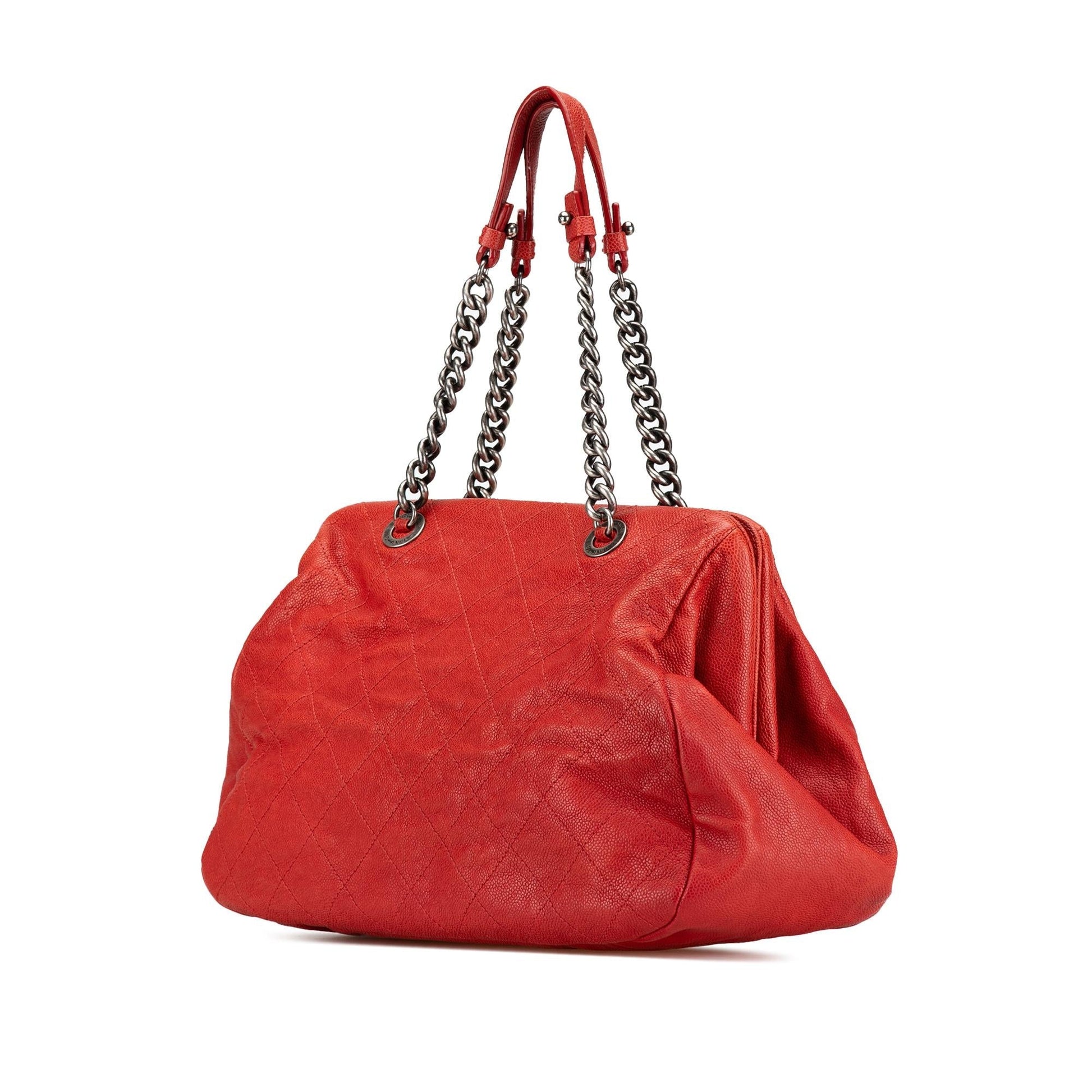 Chanel Quilted Caviar Frame Tote Bag Frame Tote