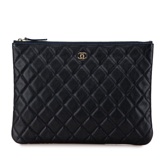 Chanel Quilted Caviar O SHG-bgRUQW Clutch Bag