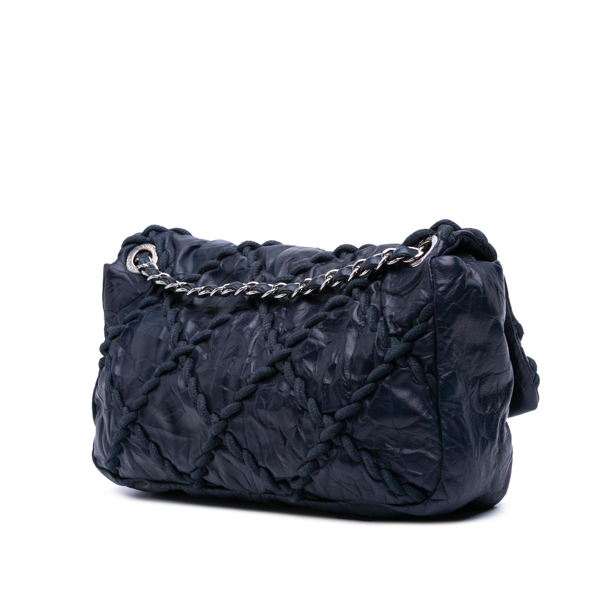 Chanel Quilted Crinkled Calfskin Ultra Stitch Flap Handbag