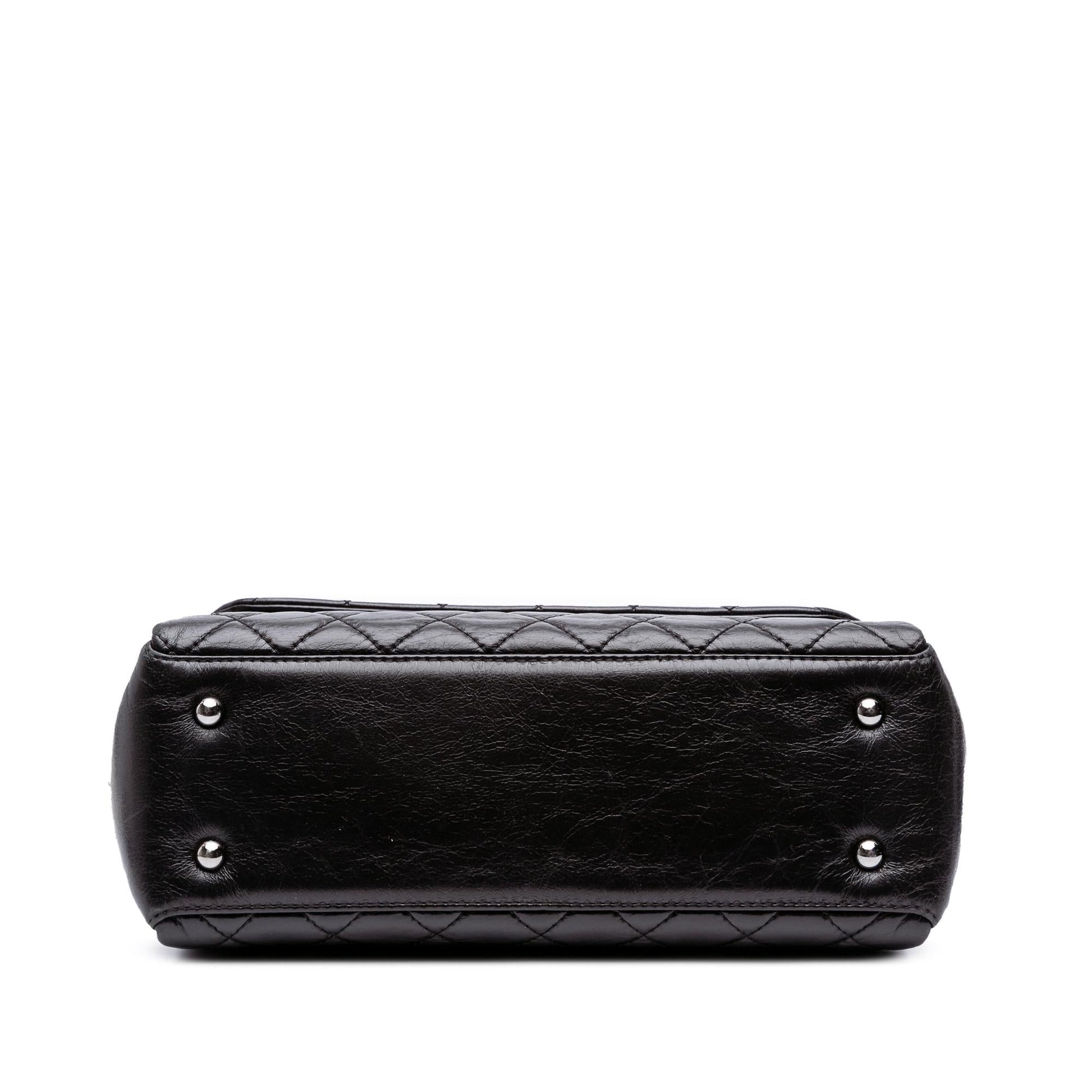 Chanel Quilted Glazed Calfskin Lady Pearly Flap Handbag