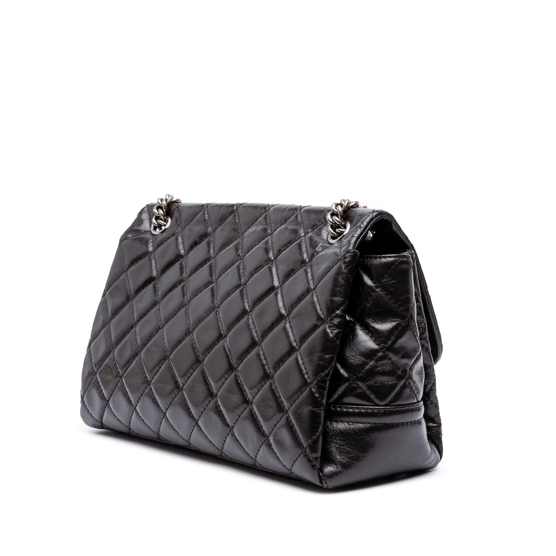 Chanel Quilted Glazed Calfskin Lady Pearly Flap Handbag