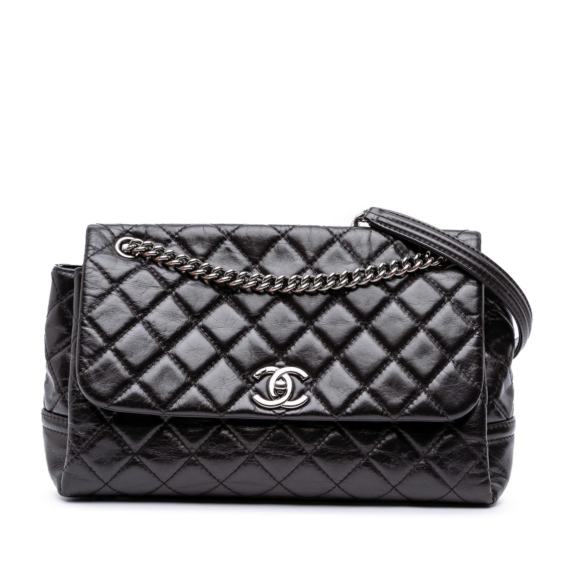 Chanel Quilted Glazed Calfskin Lady Pearly Flap Handbag Flap 1