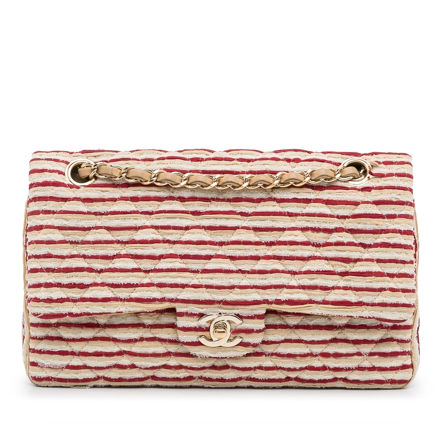 Chanel Quilted Jersey Coco Sailor Double Flap Shoulder Bag
