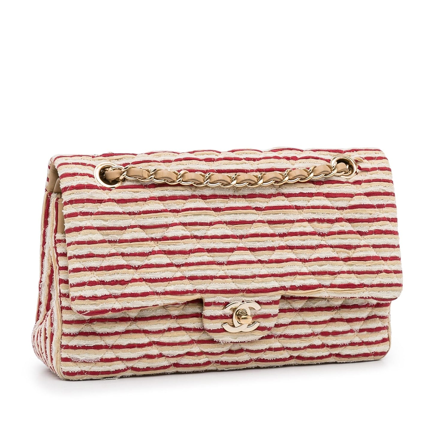 Chanel Quilted Jersey Coco Sailor Double Flap Shoulder Bag