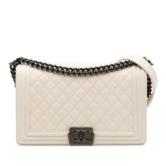 Chanel Quilted Lambskin Boy Flap Handbag